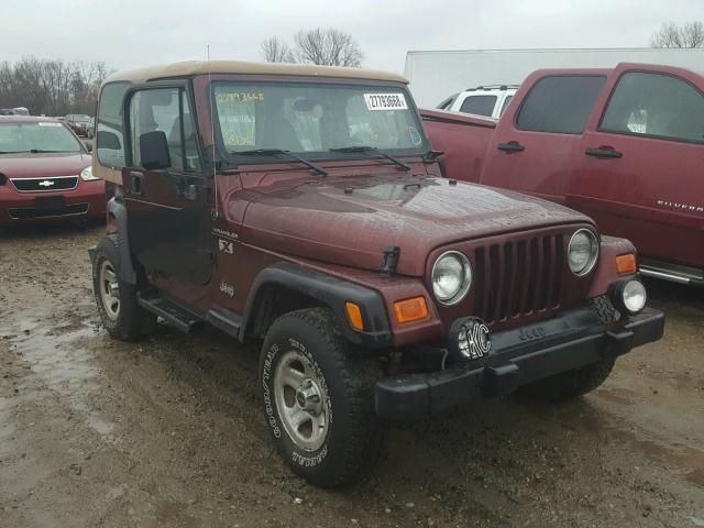 1J4FA39S02P734400 - 2002 JEEP WRANGLER / MAROON photo 1