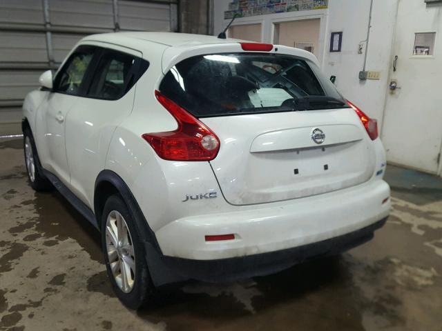 JN8AF5MVXCT127898 - 2012 NISSAN JUKE S WHITE photo 3