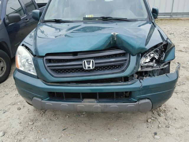 2HKYF18453H544905 - 2003 HONDA PILOT EX GREEN photo 7