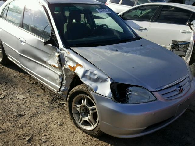 2HGES15593H582658 - 2003 HONDA CIVIC LX SILVER photo 9