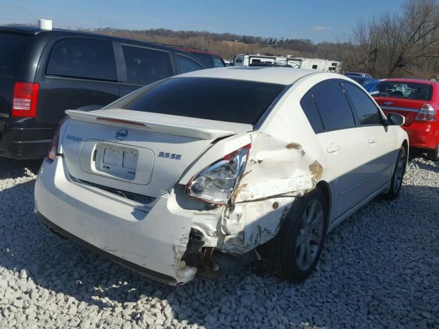 1N4BA41E67C845439 - 2007 NISSAN MAXIMA SE WHITE photo 4