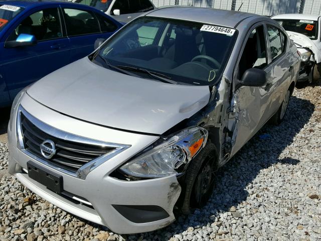 3N1CN7AP1FL807239 - 2015 NISSAN VERSA S SILVER photo 2