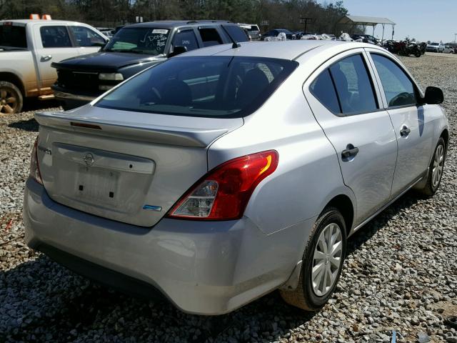 3N1CN7AP1FL807239 - 2015 NISSAN VERSA S SILVER photo 4