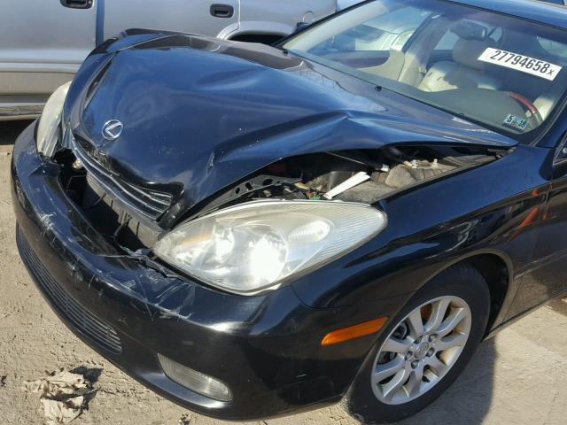 JTHBF30G925018927 - 2002 LEXUS ES 300 BLACK photo 9