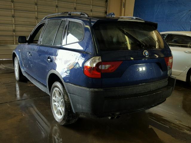 WBXPA73444WB22730 - 2004 BMW X3 2.5I BLUE photo 3