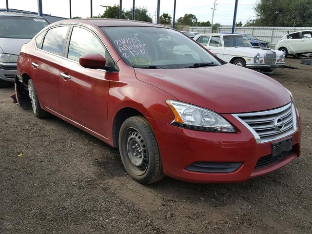 3N1AB7AP8EY235989 - 2014 NISSAN SENTRA S RED photo 1