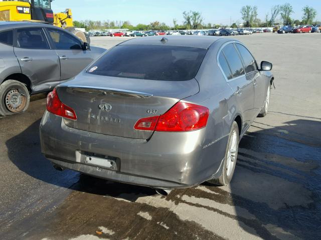 JN1CV6AP3BM507308 - 2011 INFINITI G37 BASE GRAY photo 4