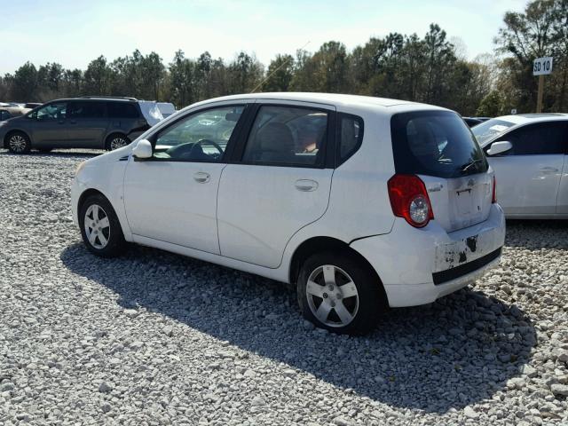KL1TD66E79B681449 - 2009 CHEVROLET AVEO LS WHITE photo 3