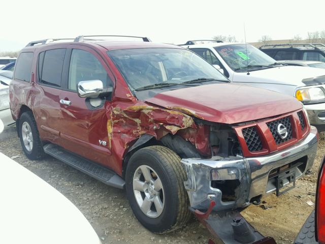 5N1AA08BX5N733847 - 2005 NISSAN ARMADA SE MAROON photo 1