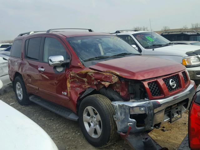 5N1AA08BX5N733847 - 2005 NISSAN ARMADA SE MAROON photo 9