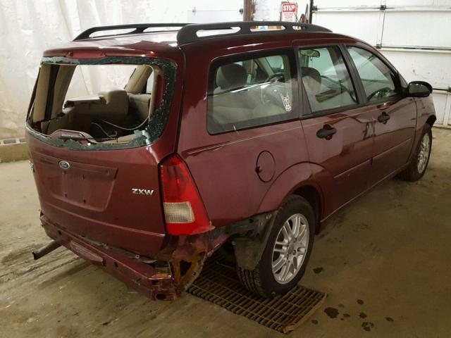 1FAFP36N76W104300 - 2006 FORD FOCUS ZXW MAROON photo 4