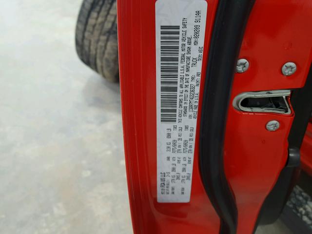 1C6RR7MT4GS236327 - 2016 RAM 1500 SPORT RED photo 10