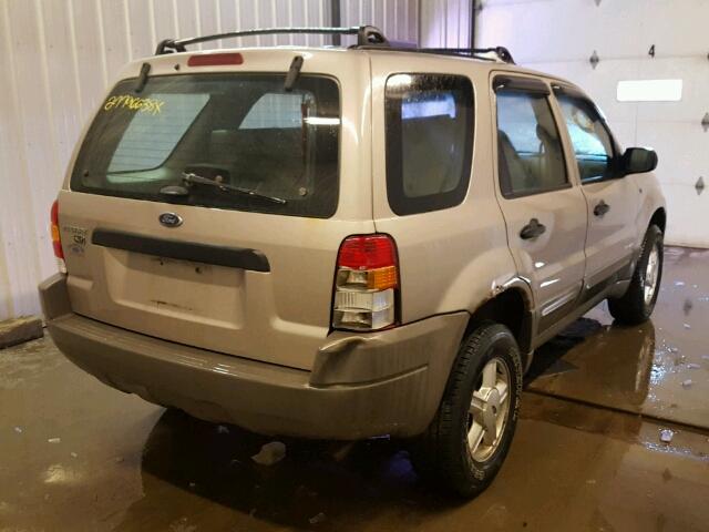 1FMYU03101KB63681 - 2001 FORD ESCAPE XLT BEIGE photo 4