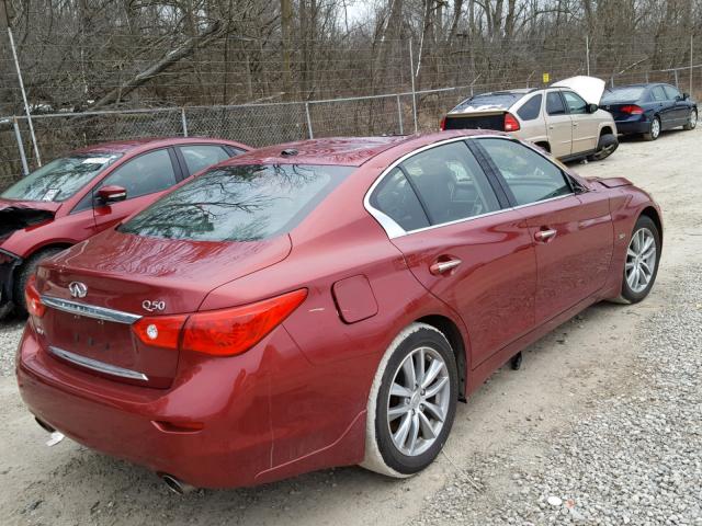 JN1EV7AR6GM344418 - 2016 INFINITI Q50 PREMIU RED photo 4