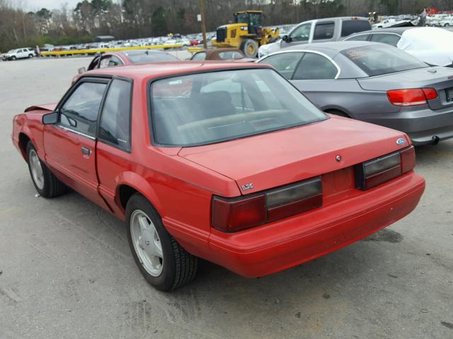 1FACP40M2NF149071 - 1992 FORD MUSTANG LX RED photo 3