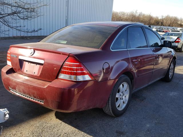 1MEFM40146G606723 - 2006 MERCURY MONTEGO LU RED photo 4