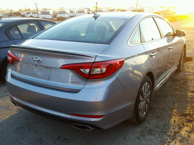 5NPE34AF2HH586013 - 2017 HYUNDAI SONATA SPO SILVER photo 4