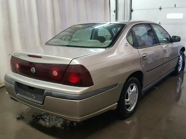 2G1WF55EX29181801 - 2002 CHEVROLET IMPALA TAN photo 4