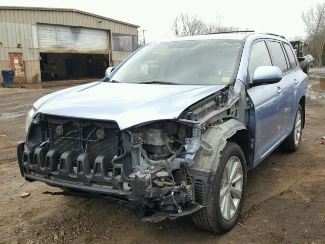 JTEEW41A682000521 - 2008 TOYOTA HIGHLANDER BLUE photo 2