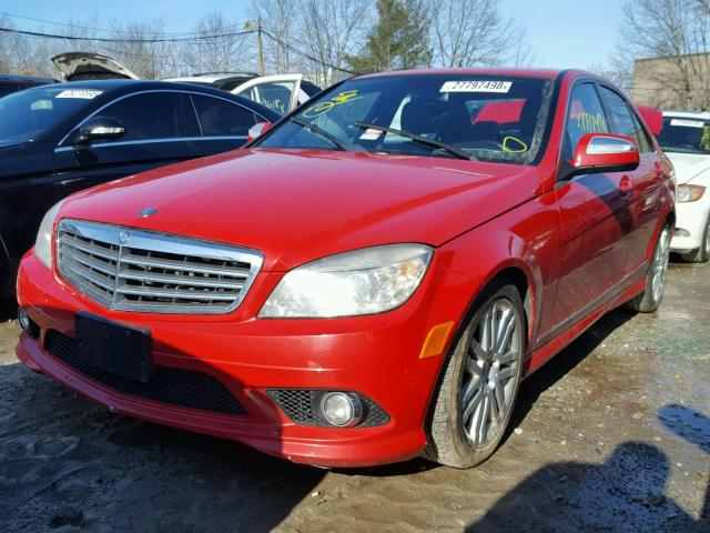 WDDGF81X99R065256 - 2009 MERCEDES-BENZ C 300 4MAT RED photo 2