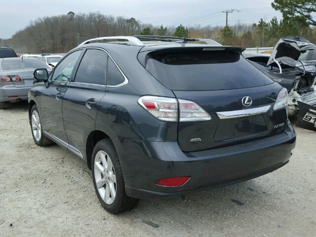 2T2ZK1BA4BC056539 - 2011 LEXUS RX 350 BLACK photo 3