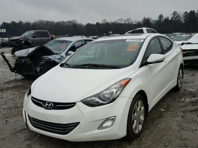 5NPDH4AE7DH201026 - 2013 HYUNDAI ELANTRA GL WHITE photo 2