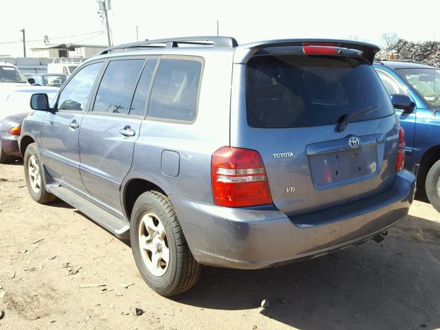 JTEGF21A520063092 - 2002 TOYOTA HIGHLANDER BLUE photo 3