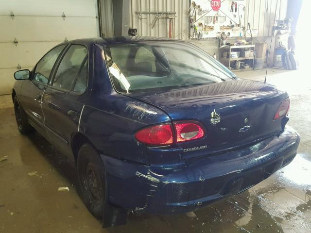 1G1JC524127488273 - 2002 CHEVROLET CAVALIER B BLUE photo 3