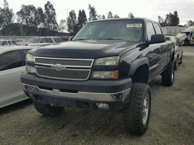 1GCHK23296F134887 - 2006 CHEVROLET SILVERADO BLACK photo 2