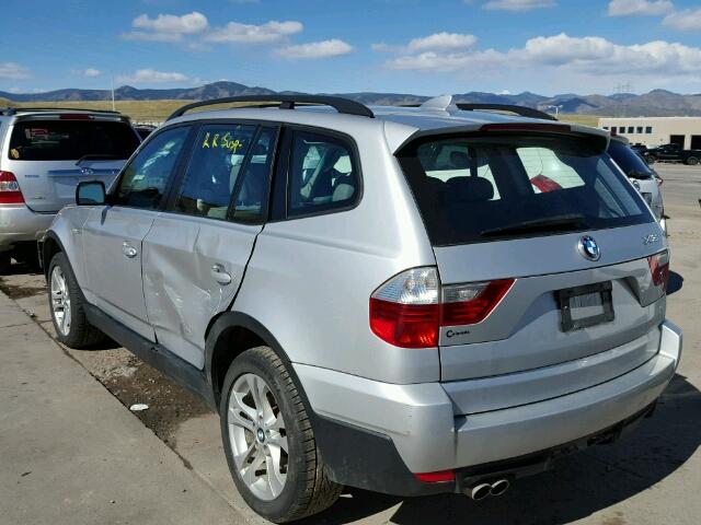 WBXPC93477WF18239 - 2007 BMW X3 3.0SI GRAY photo 3