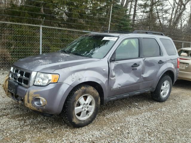 1FMCU03168KD41047 - 2008 FORD ESCAPE XLT GRAY photo 2