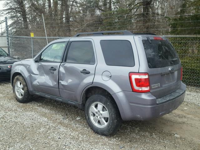 1FMCU03168KD41047 - 2008 FORD ESCAPE XLT GRAY photo 3