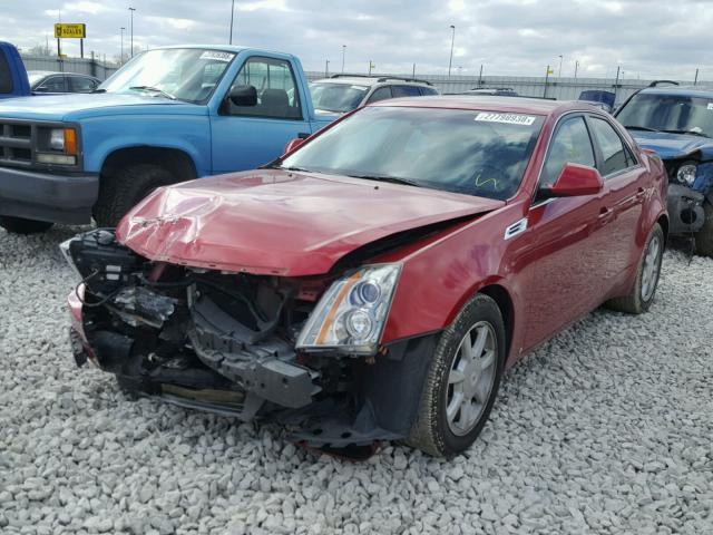 1G6DM577280125912 - 2008 CADILLAC CTS RED photo 2