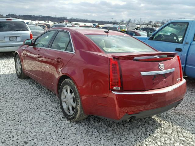 1G6DM577280125912 - 2008 CADILLAC CTS RED photo 3