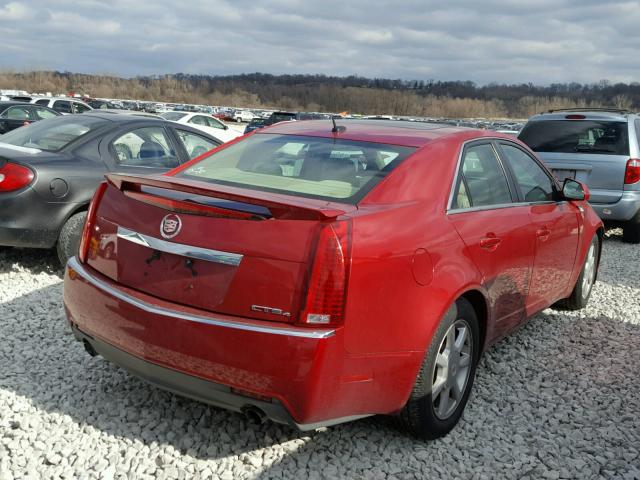 1G6DM577280125912 - 2008 CADILLAC CTS RED photo 4