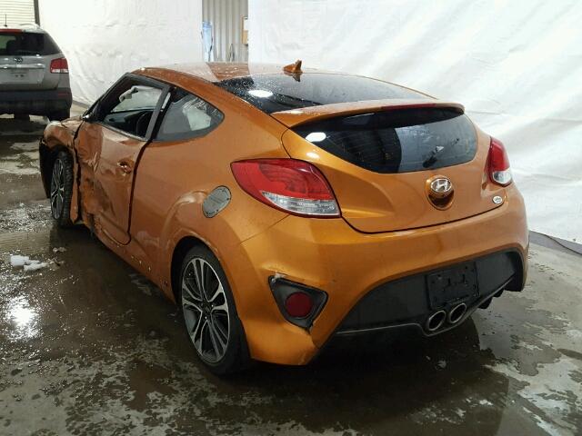 KMHTC6AE2GU273232 - 2016 HYUNDAI VELOSTER T ORANGE photo 3