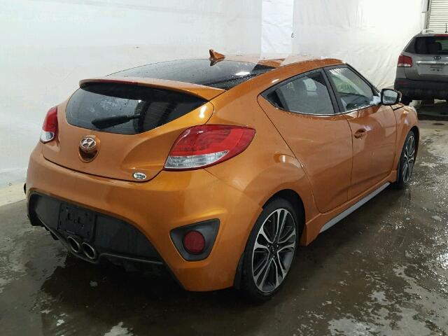 KMHTC6AE2GU273232 - 2016 HYUNDAI VELOSTER T ORANGE photo 4