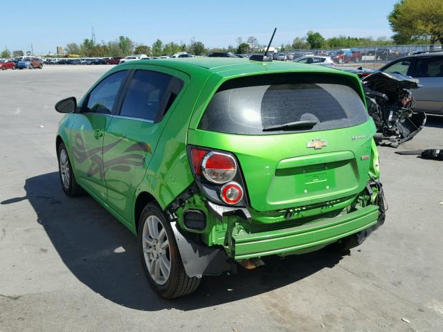 1G1JC6SB3F4135822 - 2015 CHEVROLET SONIC LT GREEN photo 3