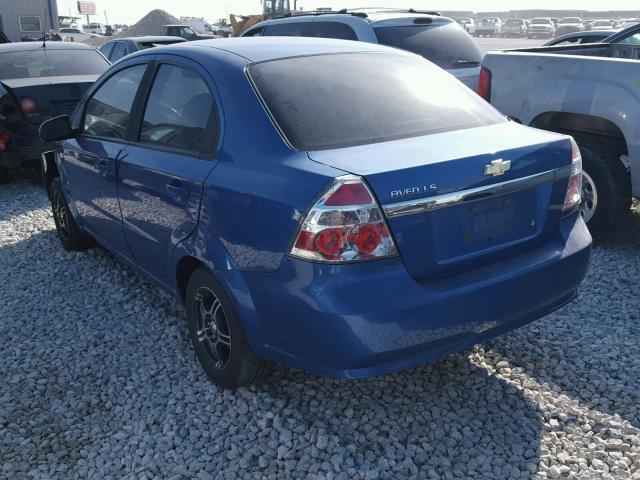 KL1TD56657B122014 - 2007 CHEVROLET AVEO BASE BLUE photo 3