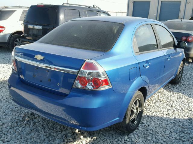 KL1TD56657B122014 - 2007 CHEVROLET AVEO BASE BLUE photo 4