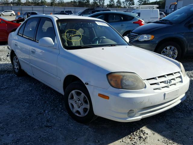 KMHCG45C53U460816 - 2003 HYUNDAI ACCENT GL WHITE photo 1