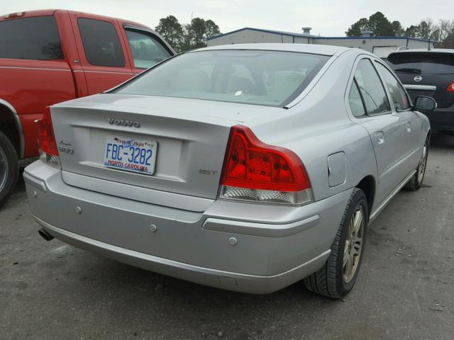 YV1RS592672606995 - 2007 VOLVO S60 2.5T SILVER photo 4