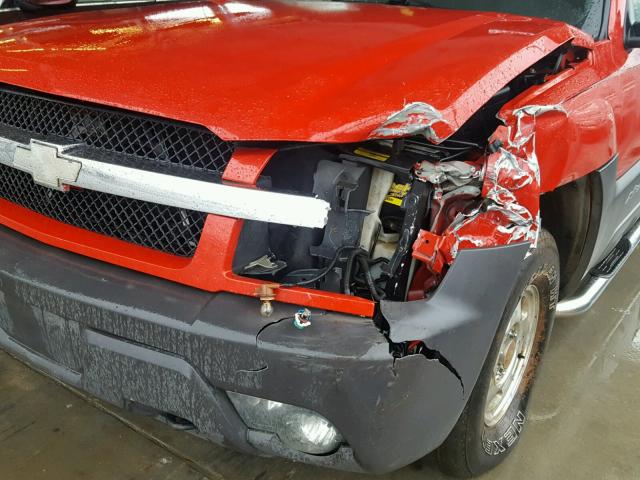 3GNEK13T03G106726 - 2003 CHEVROLET AVALANCHE RED photo 9