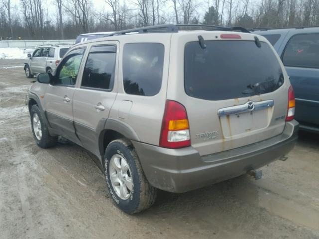 4F2YU08152KM23667 - 2002 MAZDA TRIBUTE LX TAN photo 3