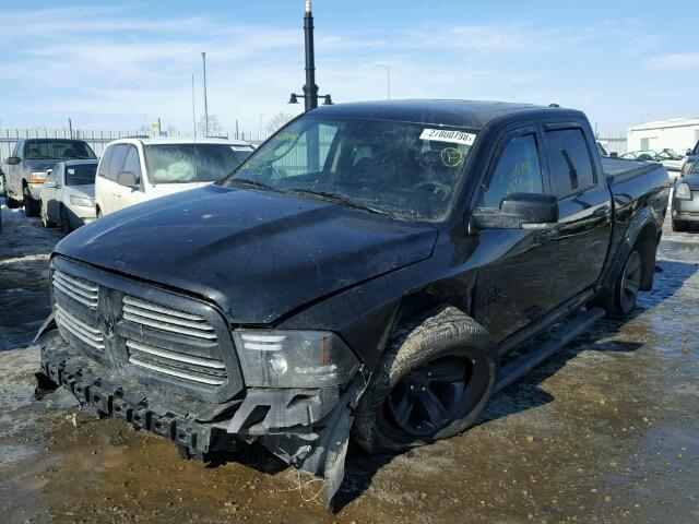 1C6RR7MT1FS765880 - 2015 RAM 1500 SPORT BLACK photo 2