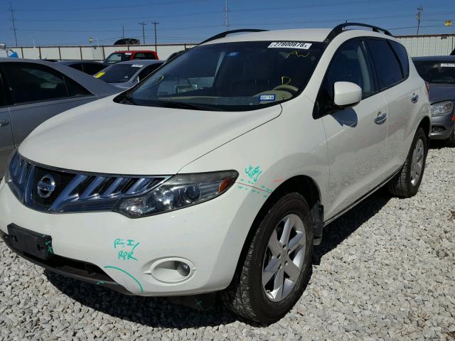 JN8AZ18U89W029672 - 2009 NISSAN MURANO S WHITE photo 2