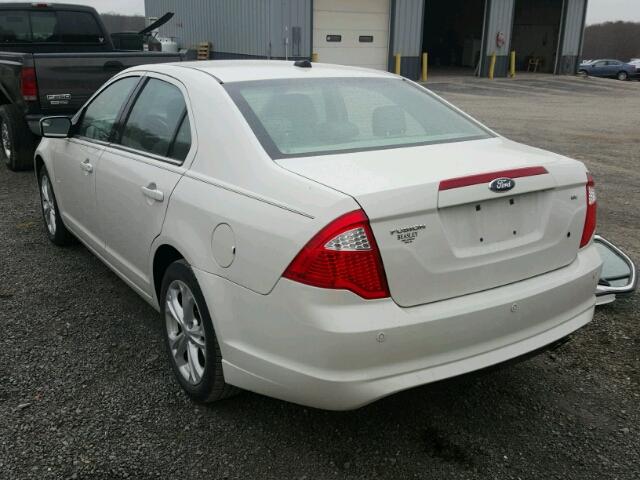 3FAHP0HA6CR429276 - 2012 FORD FUSION SE WHITE photo 3