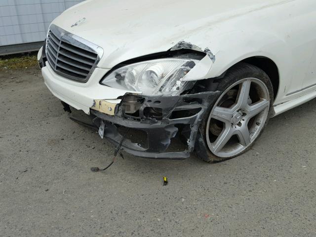 WDDNG71X89A274968 - 2009 MERCEDES-BENZ S 550 WHITE photo 9