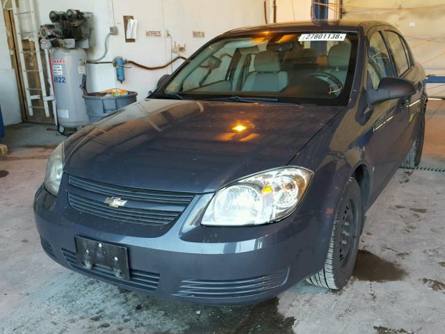 1G1AS58H597144193 - 2009 CHEVROLET COBALT LS BLUE photo 2