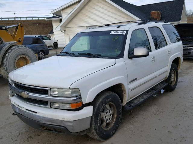 1GNEK13Z42J290957 - 2002 CHEVROLET TAHOE K150 WHITE photo 2